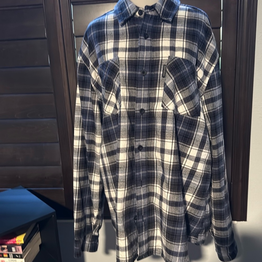 Harley Davidson long sleeve plaid flannel shirt